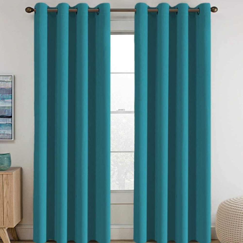 Turquoise Blackout Grommet Curtains 60 x 84 (2 panels)